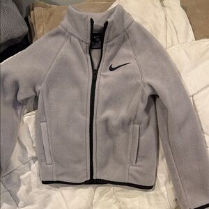 Nike Light Gray Fleece Jacket
